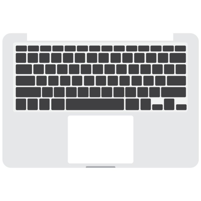 SmartGrade Pro™ - Topcase with keyboard for MacBook Air (Retina, 13-inch, 2018) - A1932 - Space grey (Backlight included) - French - AZERTY