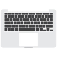 SmartGrade Pro™ - Topcase with keyboard for MacBook Air (Retina, 13-inch, 2018) - A1932 - Space grey (Backlight included) - French - AZERTY