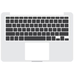 Topcase with keyboard for MacBook Pro (15-inch Late 2013-Mid 2014) - A1398 - Silver (Backlight included)- French - AZERT