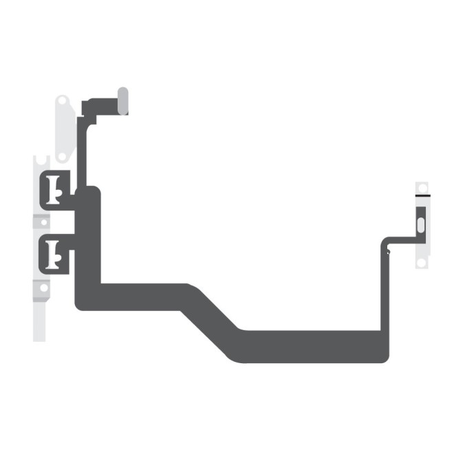 SmartGrade Pro™ - Power switch and volume flex cable with metal plate for iPhone 6S