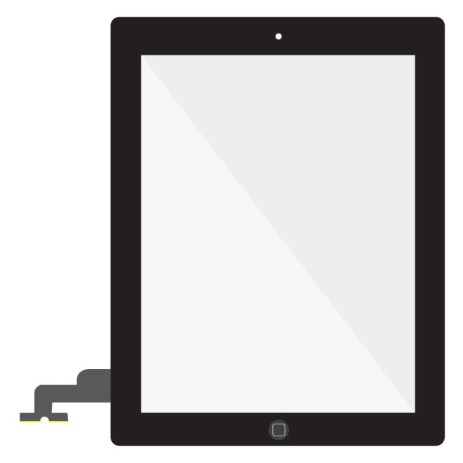 SmartGrade Pro™ - Numériseur d'écran tactile avec assemblage du bouton Home pour iPad 2 - Noir