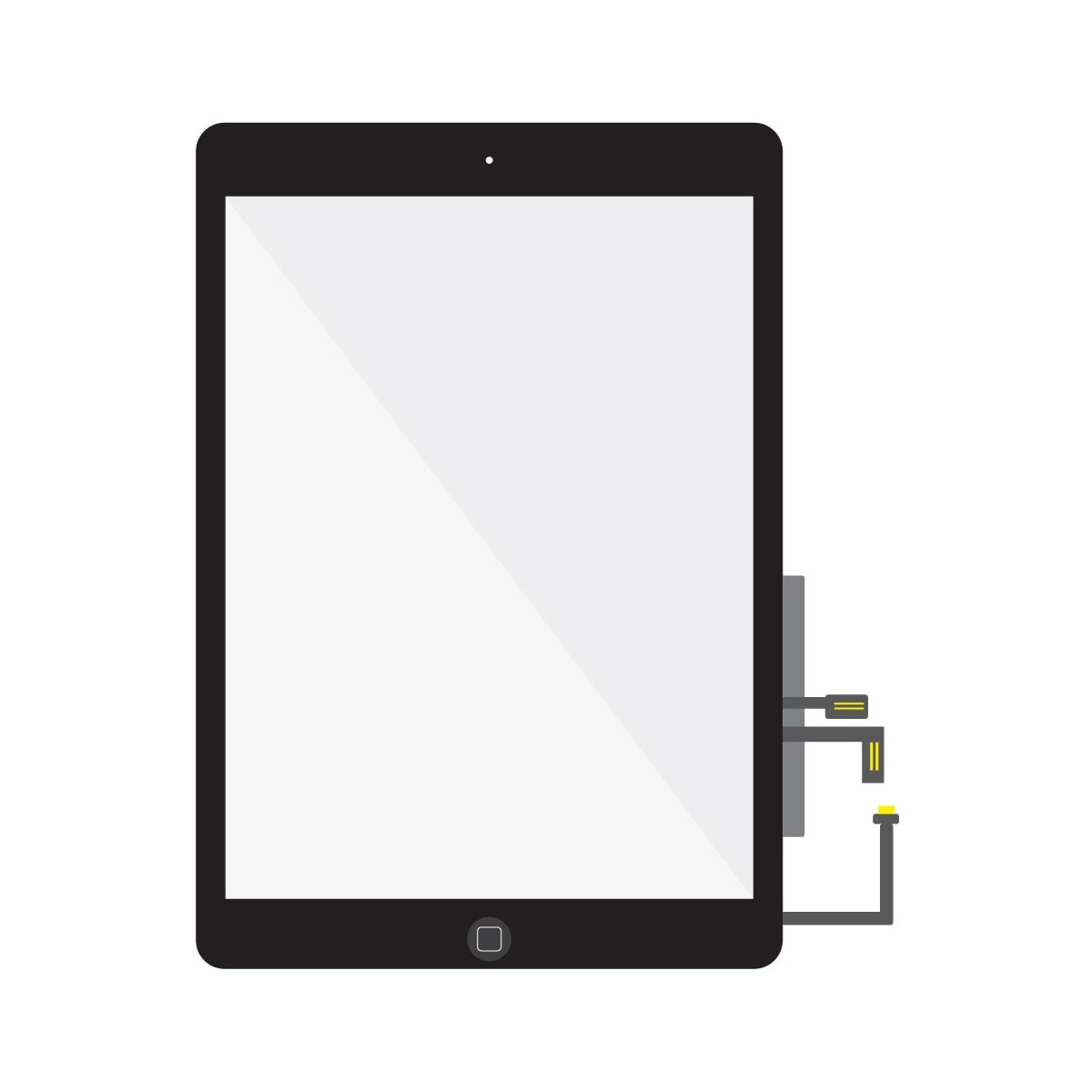 SmartGrade Pro™ - Touch Screen Digitizer with Home Button and Flex Cable Assembly for iPad Air - White