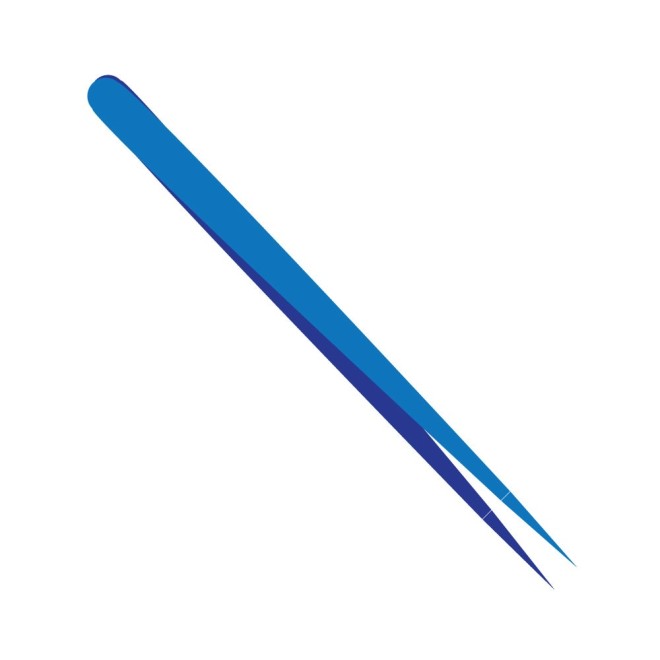 SmartGrade Pro™ - Pince à épiler en acier au tungstène pour la réparation des téléphones portables - Pointe incurvée - Bleu