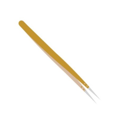 SmartGrade Pro™ - Pinça de aço inoxidável anti-estática e não magnética para reparação de telemóveis - cabeça de cerâmica - ponta direita