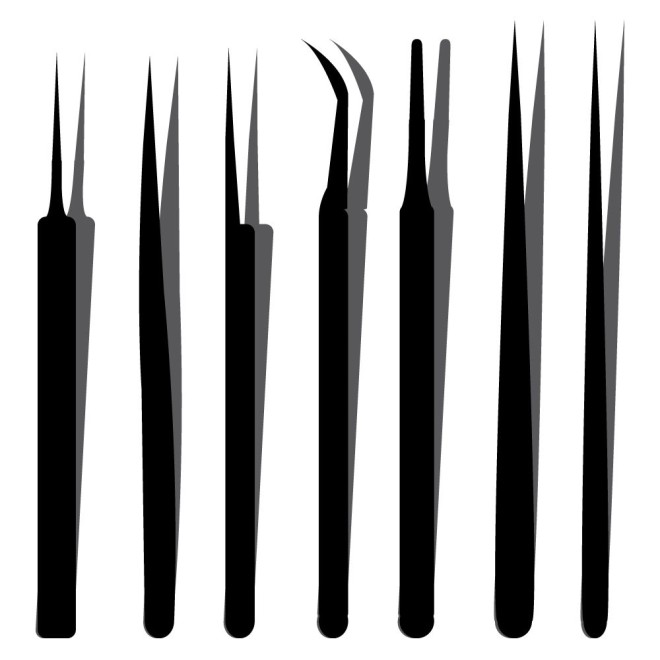 SmartGrade Pro™ - Anti-static plastic tweezers kit for PCB repair - 7 piece set