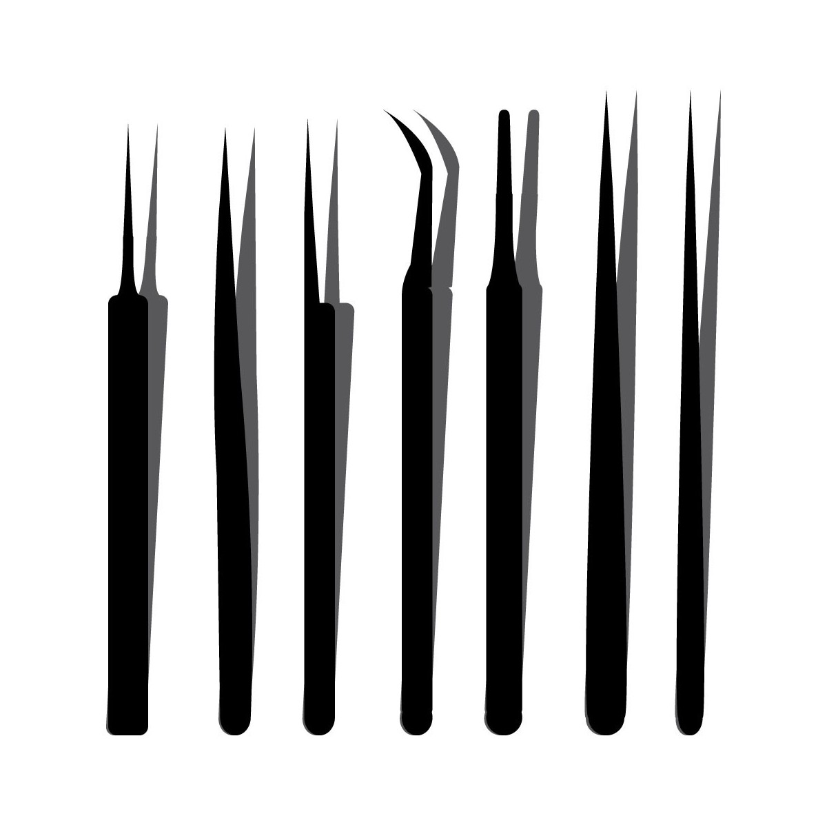 SmartGrade Pro™ - Anti-static plastic tweezers kit for PCB repair - 7 piece set