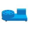 SmartGrade Pro™ - Suporte de armazenamento de chaves de fendas e suporte rotativo para organização da estação de trabalho - Azul