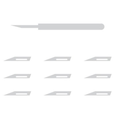 SmartGrade Pro™ - Conjunto de bisturi e lâmina em aço inoxidável para reparação de telemóveis - Conjunto de 11 peças