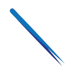 Tungsten steel tweezers for mobile phone repair - Curved tip - Blue