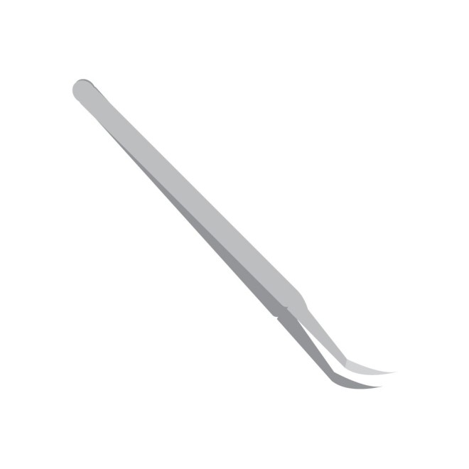 Stainless steel tweezers for mobile phone repair - Curved tip