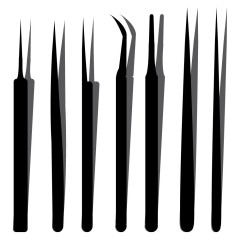 Anti-static plastic tweezers kit for PCB repair - 7 piece set