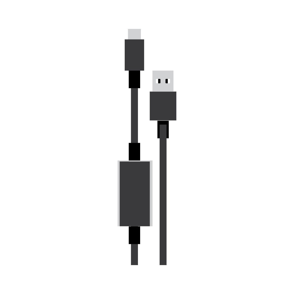 AV line intelligent detection charging data line - USB 2.0 to Type C