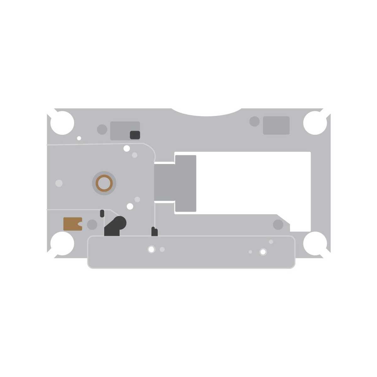 Laser lens disc drive module with rail and motor (KEM-860) for Sony PlayStation 4