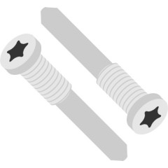 SmartGrade Pro™ - Bottom screw set (2 pcs) for iPhone 11/ 12/ 13 series - Silver