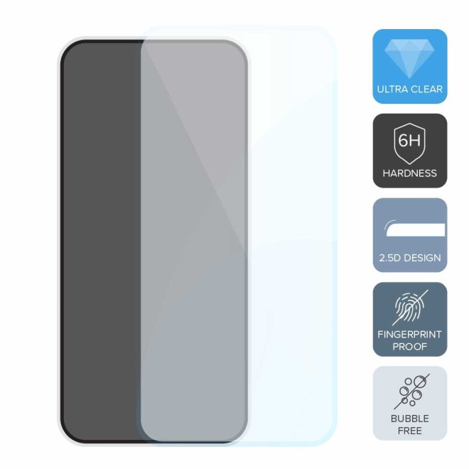 Clear tempered glass for Apple iPhone 14 Pro Max (6H / 2.5D)