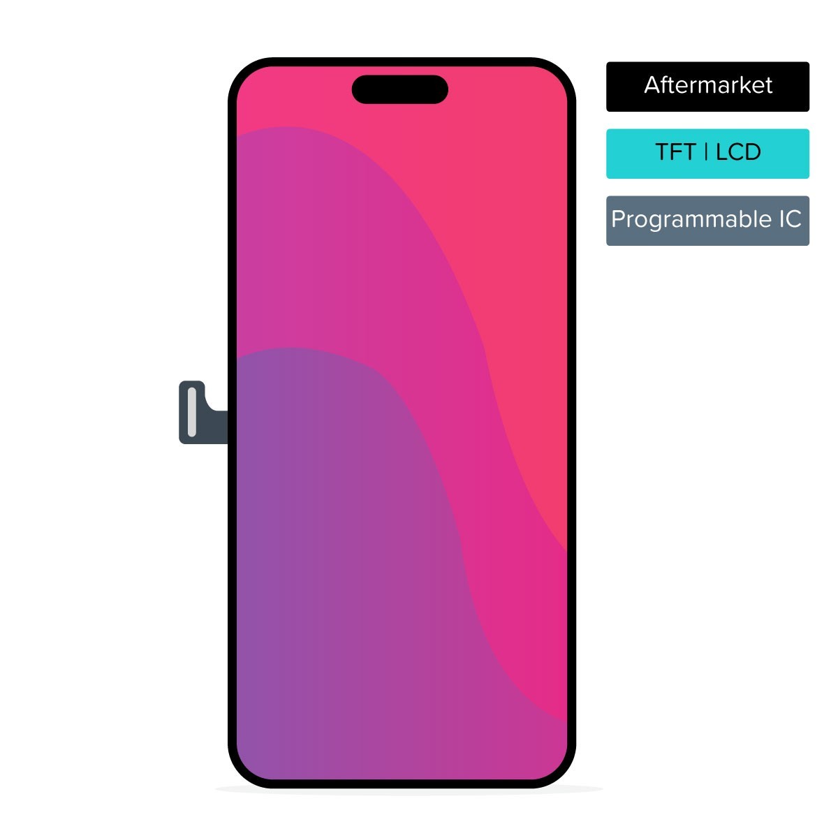 TFT display for iPhone 16 - Aftermarket (Programmable IC)