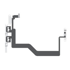 Power switch flex cable with metal plate for iPhone XS