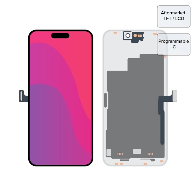 SmartGrade Pro™ - TFT InCell+ (60mHz) Pantalla para iPhone 15 Plus - (Aftermarket) - CI programable