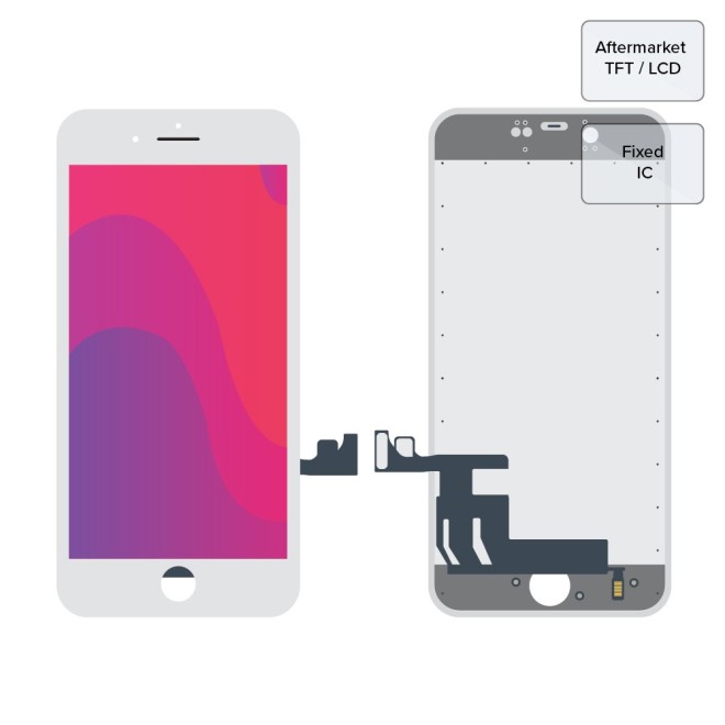 SmartGrade Pro™ - TFT InCell Pantalla para iPhone 7 - (Aftermarket) - IC incorporado - Negro