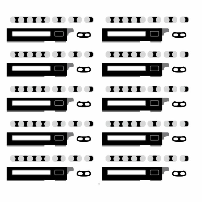 SmartGrade Pro™ - Loudspeaker dust filter mesh pack (100 pcs) for iPhone 15 - (Aftermarket) - Black