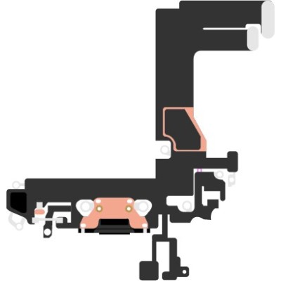SmartGrade Pro™ - Charging port flex cable (Lightning) for iPhone 13 - (Aftermarket) - Midnight