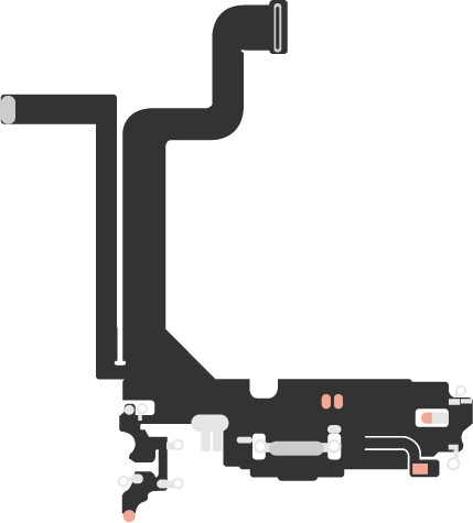 SmartGrade Pro™ - Charging port flex cable (Lightning) for iPhone 14 - (Aftermarket) - Starlight