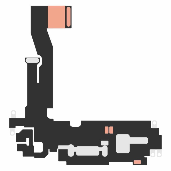 SmartGrade Pro™ - Charging port flex cable (Lightning) for iPhone 12 mini - (Aftermarket) - Black