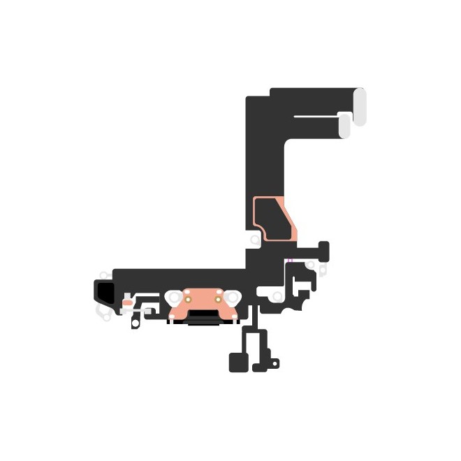 SmartGrade Pro™ - Charging port flex cable (Lightning) for iPhone 13 - (Original | Reclaimed) - Red