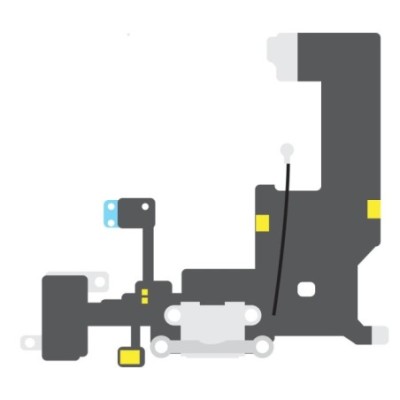 SmartGrade Pro™ - Charging port flex cable (Lightning) for iPhone 5S - (Aftermarket) - White