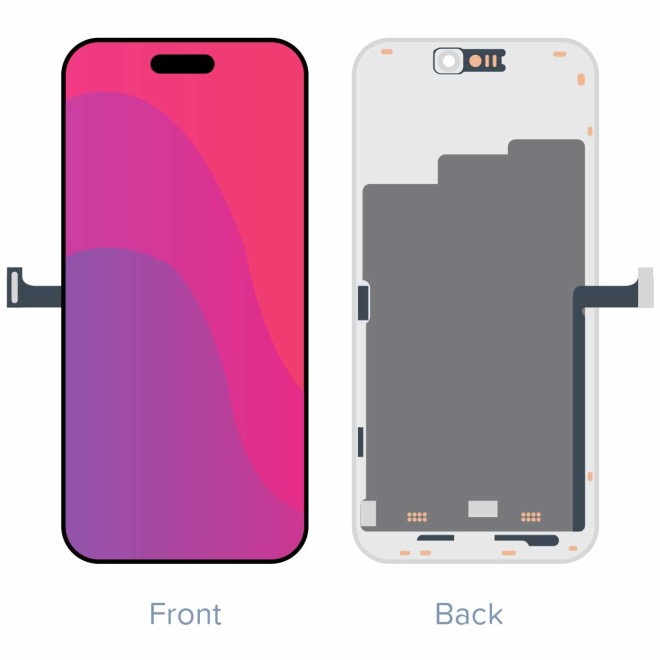 SmartGrade Pro™ - Soft OLED (120mHz) Display for iPhone 15 Pro Max - (Aftermarket) - Built-in IC