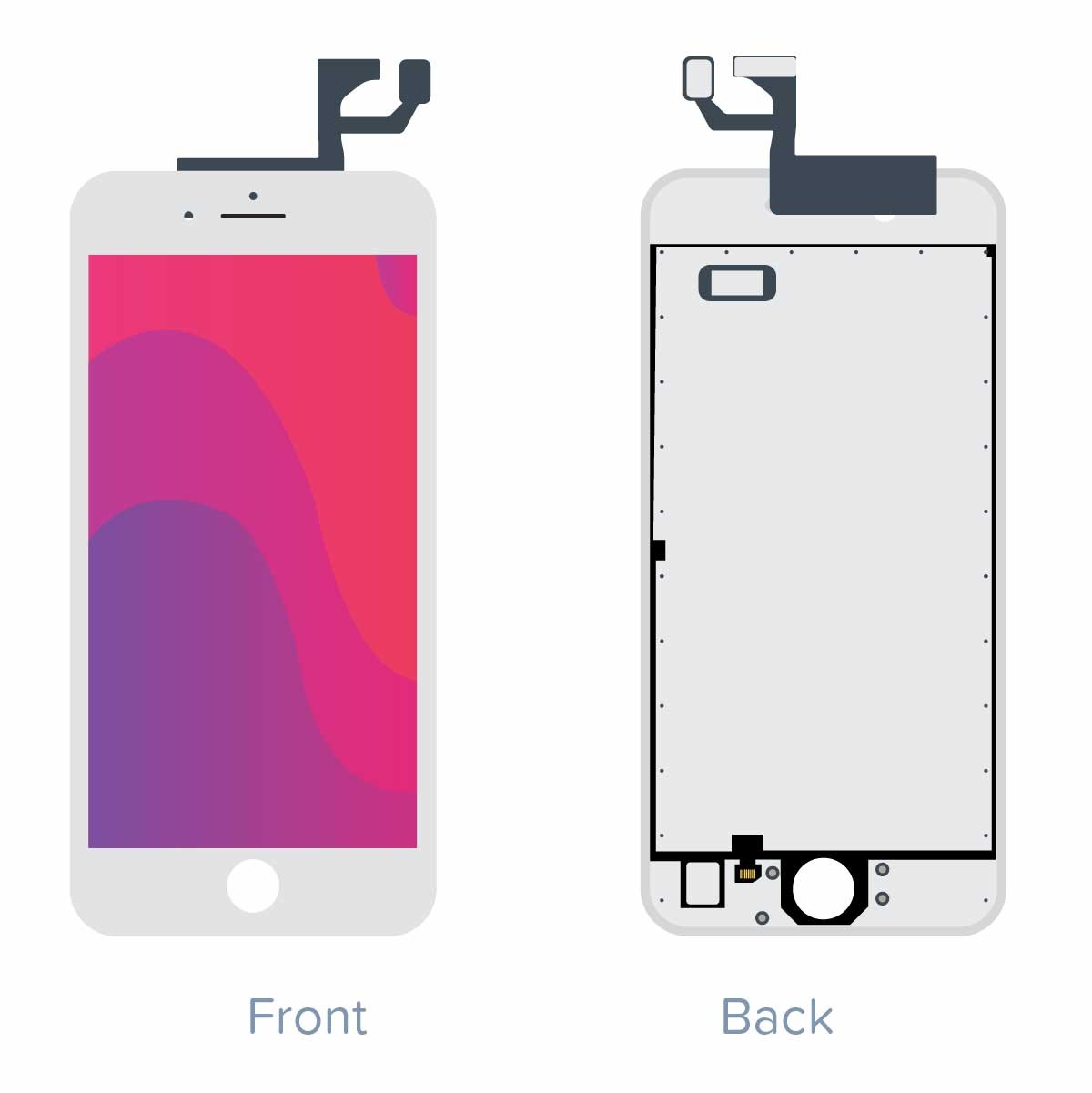 SmartGrade Pro™ - TFT Display for iPhone 6S - (Aftermarket) - Built-in IC - White