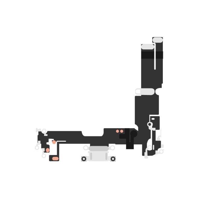 Apple iPhone 15 Plus Volume flex cable with metal plate